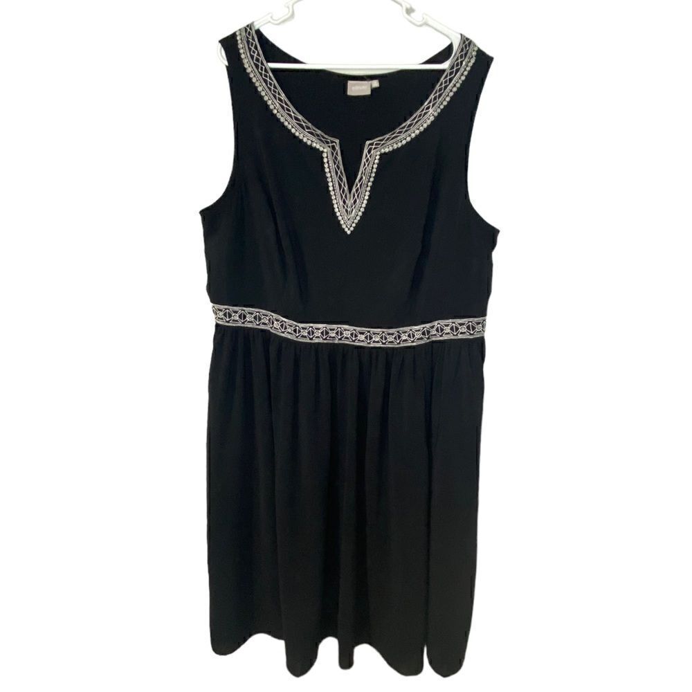 EShakti Black Embroidered Dress